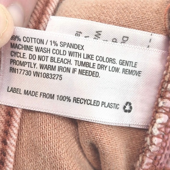 AVA & VIV Womens 16W Cropped Wide Leg Jeans Pink Wash Denim Fair Trade Certified - Picture 9 of 13